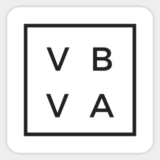 VBVA Virginia Beach Virginia Design by CoVA Tennis Sticker